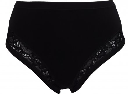 Vyšší kalhotky dámské s krajkou Lovelygirl 1987 černé